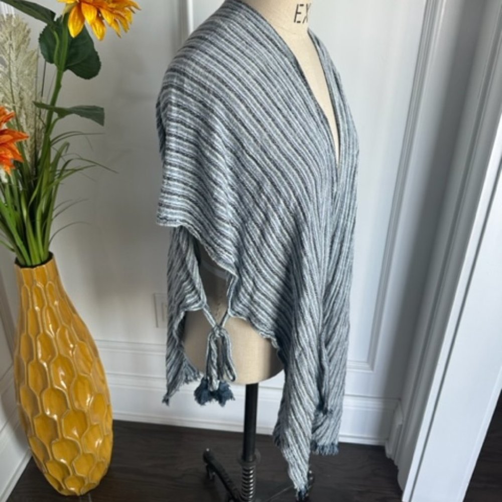 Treasure Bond Striped Cotton Duster/Vest/Cover-up